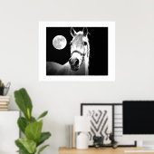 Poster voor paarden en Fullmoon (Thuiskantoor)