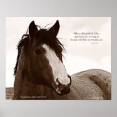 Poster voor paardenkunst met Inspirerend citaat 11 (Voorkant)