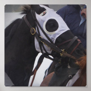 Poster voor paardenraces afdrukken