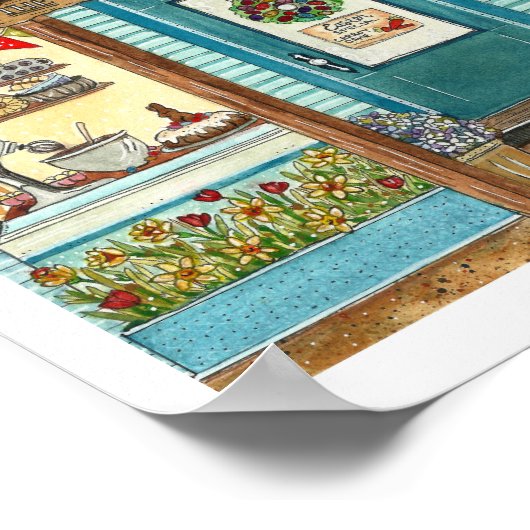 Poster voor paaskake Waterverf (Hoek)