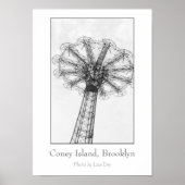 Poster voor parachute sprinttoren (Voorkant)