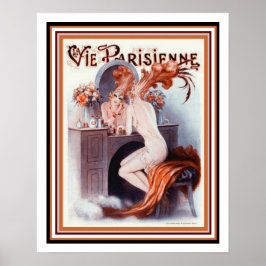 Poster voor parisian Art Deco "Showgirl" 16 x 20
