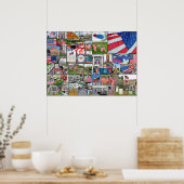 Poster voor patriottische collage 28 x 20 (Keuken)
