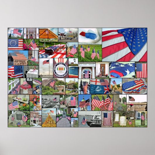 Poster voor patriottische collage 28 x 20 (Voorkant)