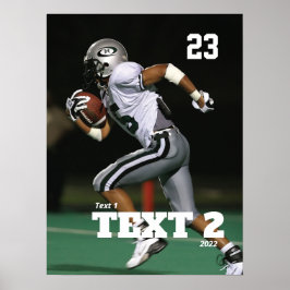 Poster voor persoonlijk Football op gamedag