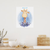 Poster voor persoonlijke Baby Giraffe (Keuken)
