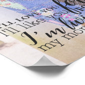 Poster voor persoonlijke moederdochter Foto Quote (Hoek)