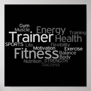 Poster voor persoonlijke trainers of fitnesscenter