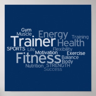 Poster voor persoonlijke trainers of fitnesscenter
