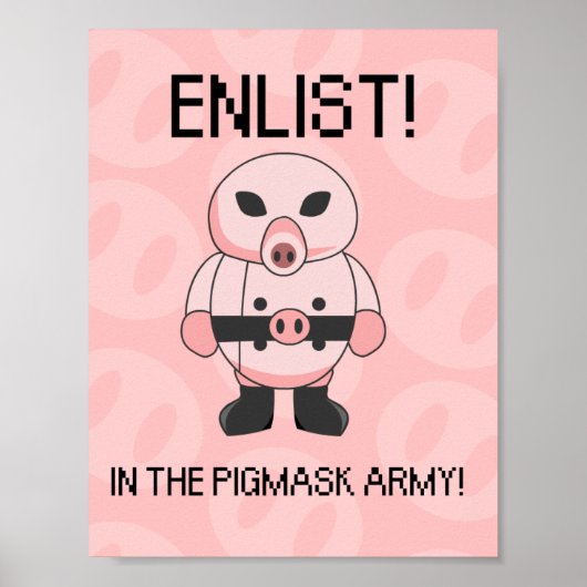 Poster voor pigmasker (Voorkant)