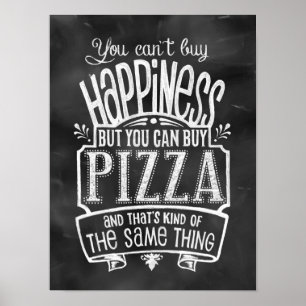 Poster voor pizzaliefhebbers