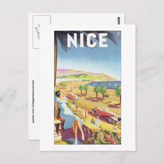 Poster voor prettig reizen briefkaart (Voorkant / Achterkant)