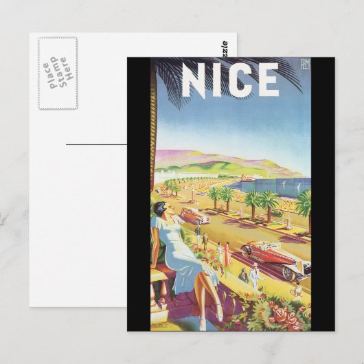 Poster voor prettig reizen briefkaart (Voorkant / Achterkant)