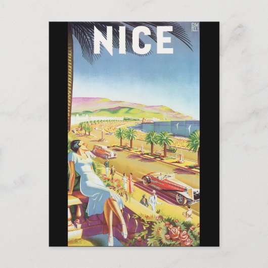 Poster voor prettig reizen briefkaart (Voorkant)