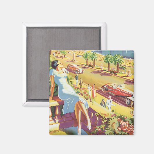 Poster voor prettig reizen magneet (Voorkant / Achterkant)