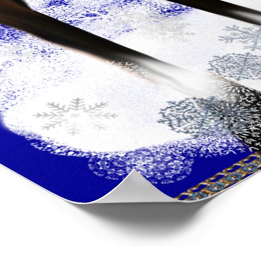 Poster voor prettige kerstrendieren (Hoek)