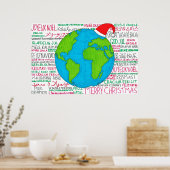 Poster voor prettige kersttalen (Keuken)