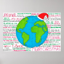 Poster voor prettige kersttalen
