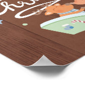 Poster voor prettige kersttypografie (Hoek)