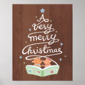 Poster voor prettige kersttypografie (Voorkant)