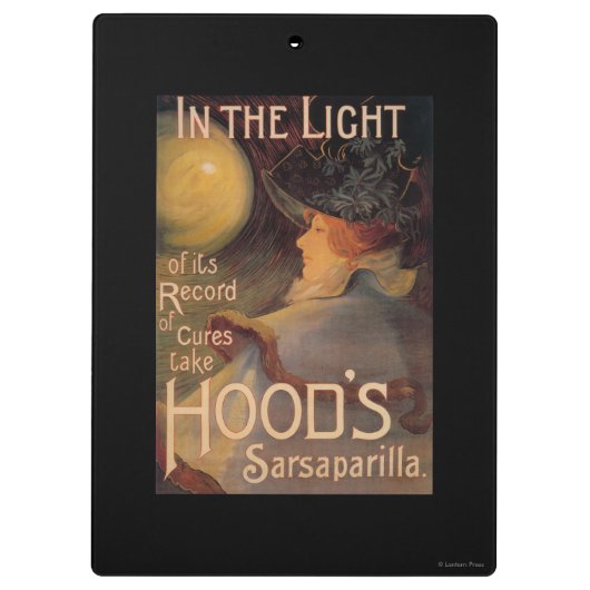 Poster voor promotie van Sarsaparilla in Hood Klembord (Achterkant)