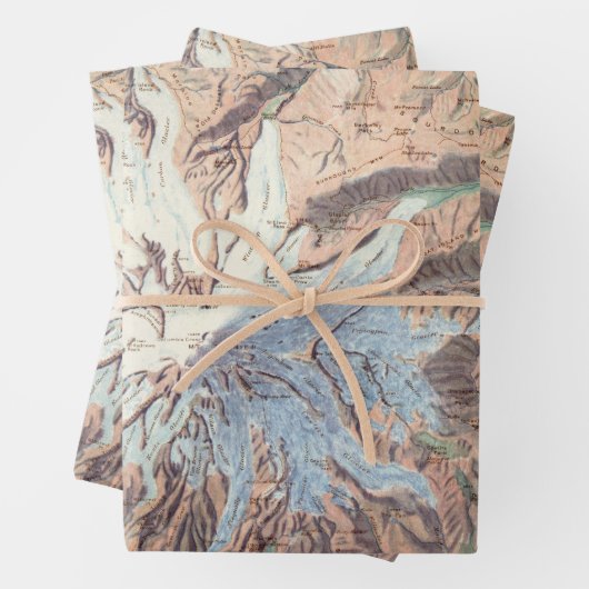 Poster voor  rampenkaart inpakpapier vel (In situ)