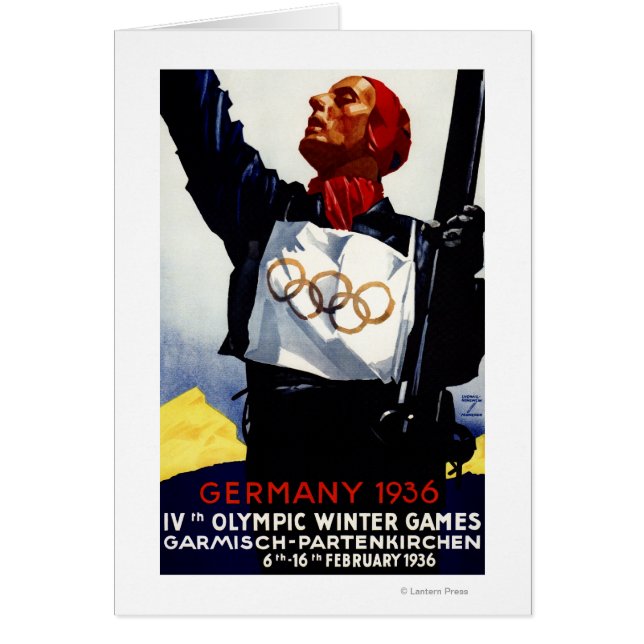 poster voor reclame voor de Olympische Winterspele (Voorkant)
