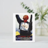 poster voor reclame voor de Olympische Winterspele Briefkaart (Staand voorkant)
