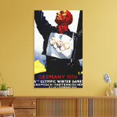 poster voor reclame voor de Olympische Winterspele Canvas Afdruk (Insitu (Woonkamer))