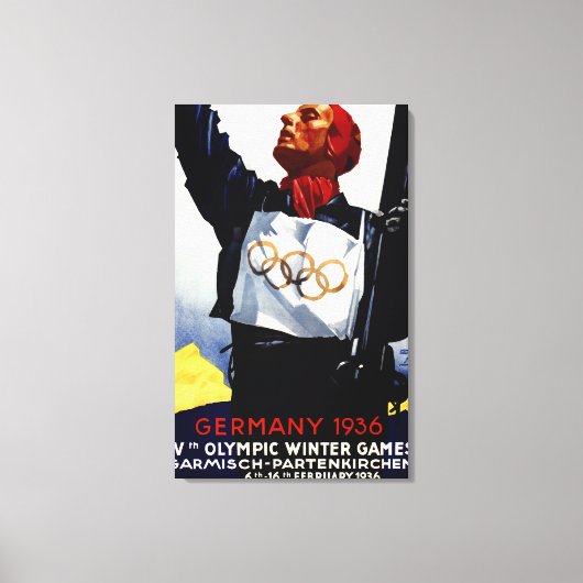 poster voor reclame voor de Olympische Winterspele Canvas Afdruk (Voorkant)