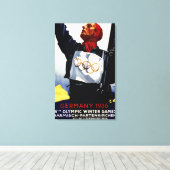 poster voor reclame voor de Olympische Winterspele Canvas Afdruk (Insitu (Houten vloer))