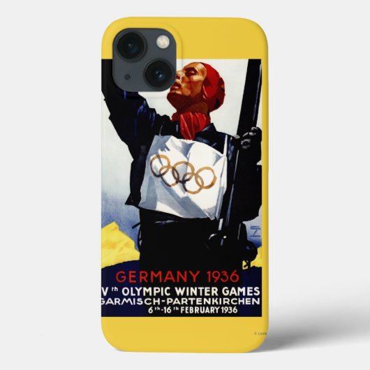 poster voor reclame voor de Olympische Winterspele Case-Mate iPhone Case (Achterkant)