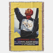 poster voor reclame voor de Olympische Winterspele Deken (Voorkant Verticaal)