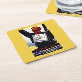 poster voor reclame voor de Olympische Winterspele Kartonnen Onderzetters (Schuin)