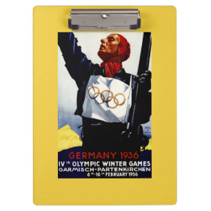 poster voor reclame voor de Olympische Winterspele Klembord