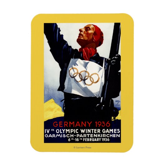 poster voor reclame voor de Olympische Winterspele Magneet (Verticaal)