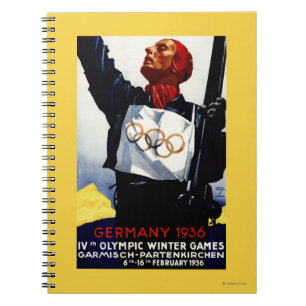 poster voor reclame voor de Olympische Winterspele Notitieboek