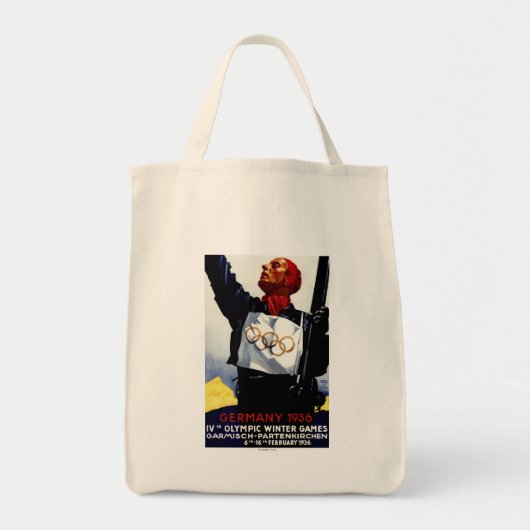 poster voor reclame voor de Olympische Winterspele Tote Bag (Voorkant)