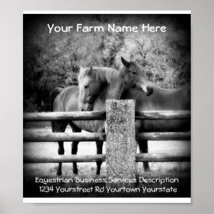 Poster voor reclame voor paarden