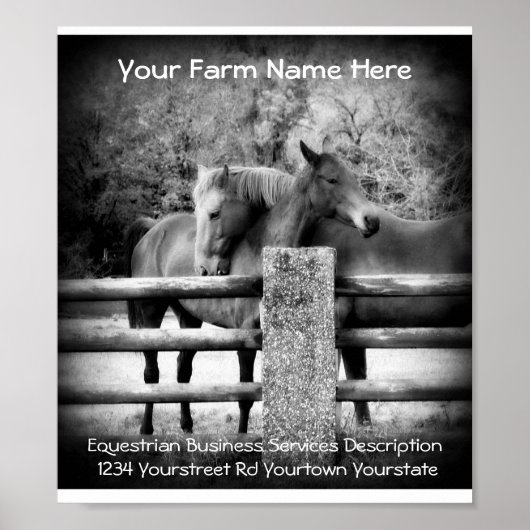 Poster voor reclame voor paarden (Voorkant)