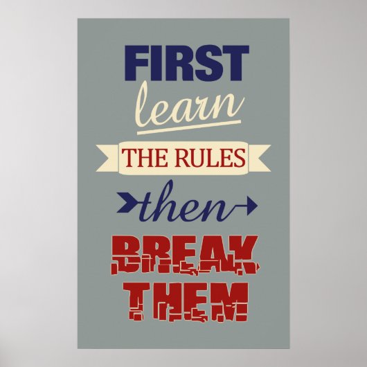 Poster voor regels overtreden (Voorkant)