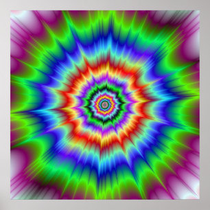 Poster voor regenboogexplosie