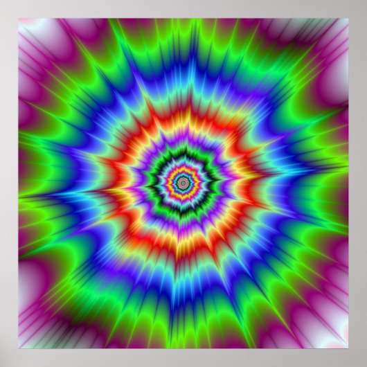 Poster voor regenboogexplosie (Voorkant)