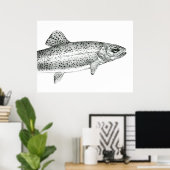 Poster voor regenboogforel (Thuiskantoor)