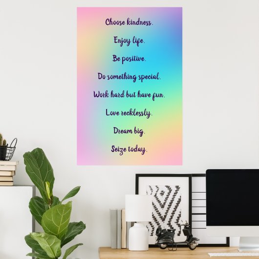 Poster voor regenbooggradiënt inspireert (Thuiskantoor)