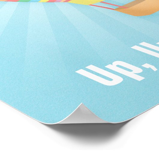 Poster voor regenbooghete luchtballonwandbekleding (Hoek)