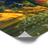 Poster voor regenboogrivieren Trout Jumping (Hoek)