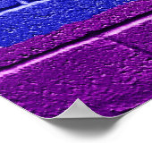 Poster voor regenboogvlagbrick-muur (Hoek)