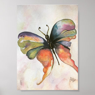 Poster voor regenboogvlinderpremiumcanvas (5 x 7)
