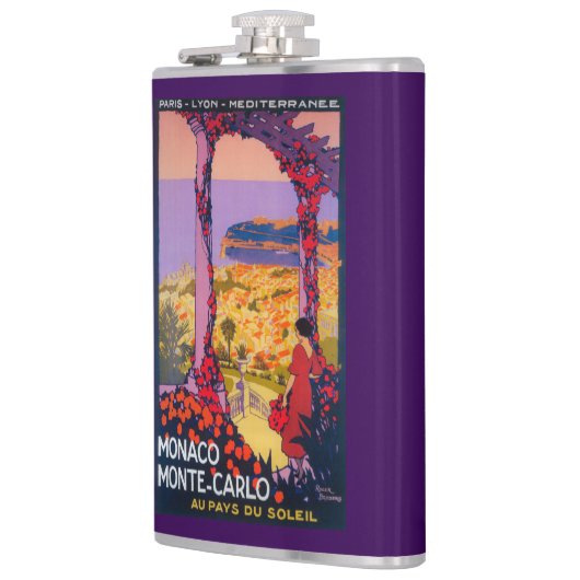 Poster voor reispromotie heupfles (Links)